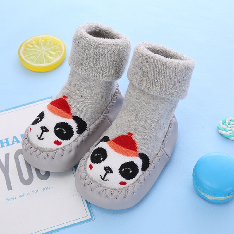 Kids Socks Slippers with Rubber Sole